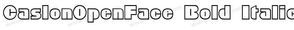 CaslonOpenFace Bold Italic字体转换